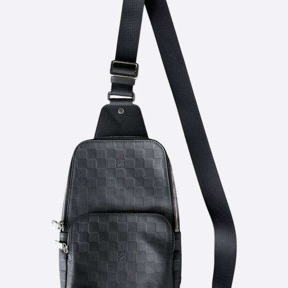 Louis Vuitton Black Damier Infini Leather Avenue Sling Bag - Picture 1 of 4